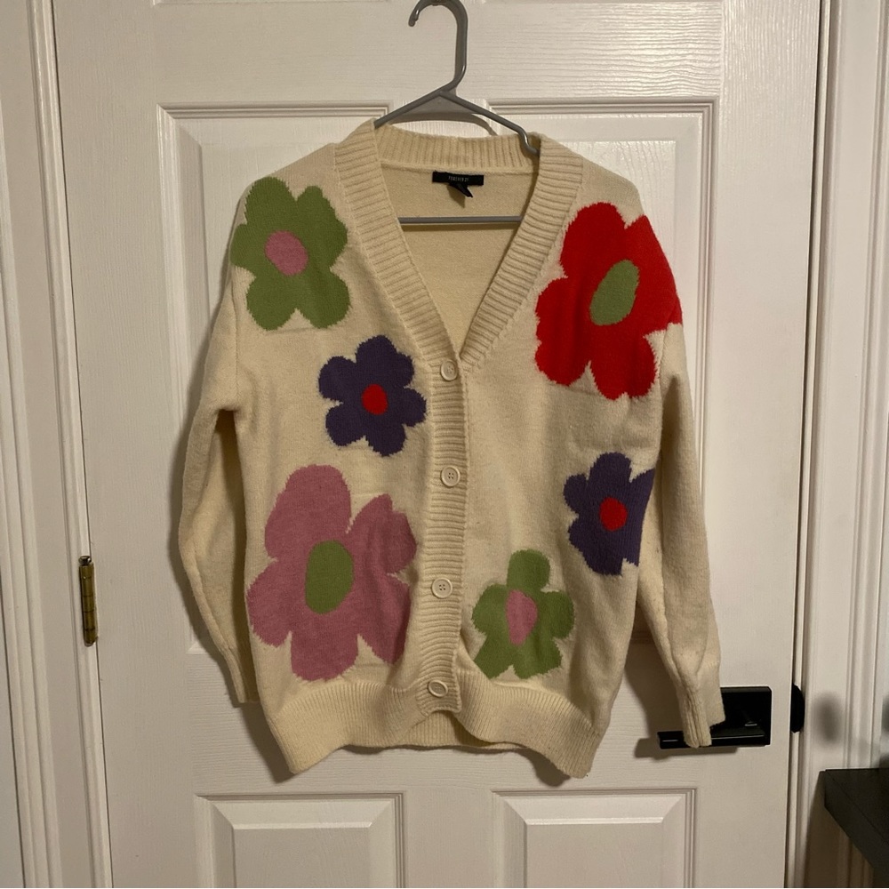 Flower Print Cardigan